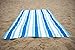 NEW ARRIVAL! Custom Design Beach Towel (Extra Large) Limited Run Classic Blue Stripes. Compact style. Easily fit 2-4 in your beach bag!