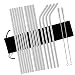Stainless Steel Drinking Straws Reusable, VOMONO Long 10.5 Inch Drinking Metal Straws with Cleaning Brushes for Milkshake Smoothie Cold Beverage Solid Drinks,Fit 20 ounce Yeti Rambler Cups, 16 Pack