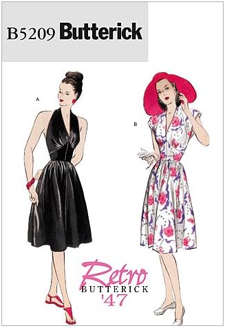 Butterick Patterns B5209 Size AA 6-8-10-12 Misses Dress, Pack of 1, White