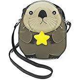 Sleepyville Critters Baby Beaver Holding a Star Shoulder Crossbody Bag