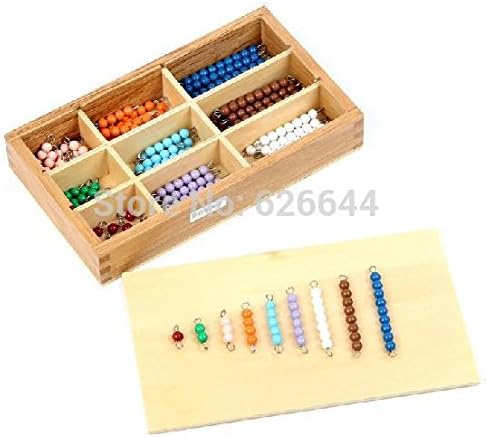Professional Montessori Math Materials -Colored Strings of Beads Learning&educational Kids Toys
