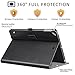Ztotop Case for iPad 9.7 2018/2017 - 360 Degree Rotating Stand/Genuine Leather Cover with Auto Wake/Sleep, Pencil Holder,Card Pocket for New iPad 9.7'' 5th/6th Gen, iPad Air 2/iPad Air,Black