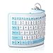 Sungwoo Foldable Silicone Keyboard USB Wired Waterproof Rollup Keyboard for PC Notebook Laptop (Blue)