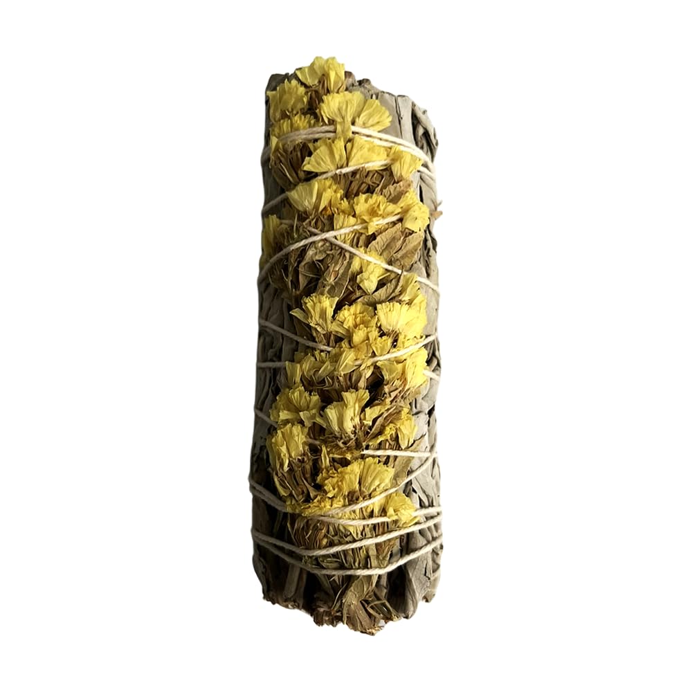 VIE Sage Smudge Stick 4" (White Sage and Yellow Sinuata 4")