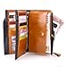 AINIMOER Women's RFID Blocking Large Capacity Genuine Leather Clutch Wallet Card Holder Organizer Ladies Purse With Zipper Pocket