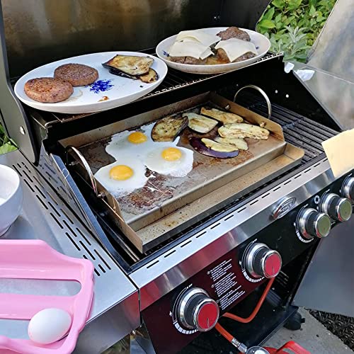 onlyfire Universal Stainless Steel Rectangular Griddle for Gas BBQ