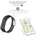 Dragon-Hub Fitness Tracker Smart Bracelet With Blood Pressure Heart Rate Monitor, Record Sport Step Distance On App Compatible with Android, IOS Waterproof Wristband P1 (IP65Black)