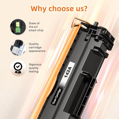 colorfly 142A W1420A Tóner con Chip Compatible con HP 142A 142X W1420X para HP LaserJet MFP M140w Toner M110w M110 MFP M140 MFP M139w M139 (2 Negros)