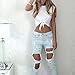 Froomer Women Sleeveless Camisole Shirt Summer Casual Crop Top Blouse White