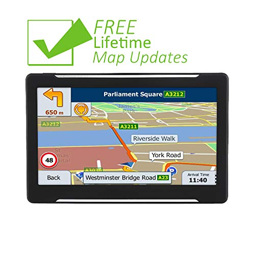 GPS Navigation for Car 2019 Map, 7 Inches HD Touch Screen Direction Car GPS Navigation System with Built-in Lifetime Maps Update