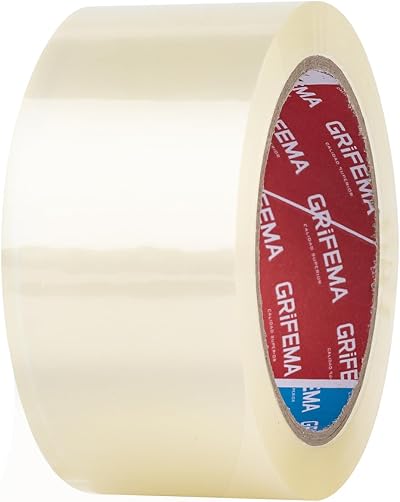 GRIFEMA GA4003-1 Heavy Duty Parcel Tape 5cm x 66m Clear Low Noise