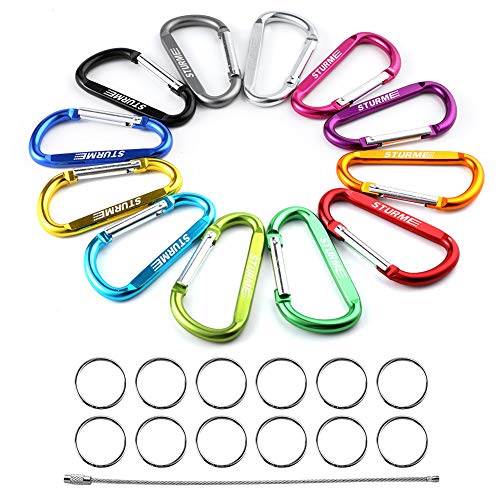 3" Aluminum D Ring Carabiners Clip D Shape Spring Loaded Gate Small