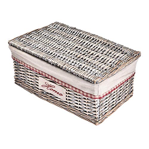 Labyrinen 4PCS Covered Rattan Storage Box, Collection Basket of Household Sundries, Drawer Storage Box, Wardrobe Basket, Key Remote Control Storage Basket - Thumbnail 7
