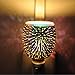 Ionlywax Pluggable Fragrance Candle Warmer 3D Glass Electric Wax Melt Warmers 3D Fireworks Plug-in Wall Lamp for Home Office Bedroom Living Room Gifts & Decor(3D Fireworks)