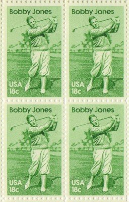 Bobby Jones Set of 4 x 18 Cent US Postage Stamps NEW Scot 1933