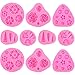 10 Pieces Unicorn Horn Molds Chocolate Candy Molds Flower Cake Fondant Mold Silicone Molds for Dessert DIY Party Cake Decoration (10 Pieces Style B)