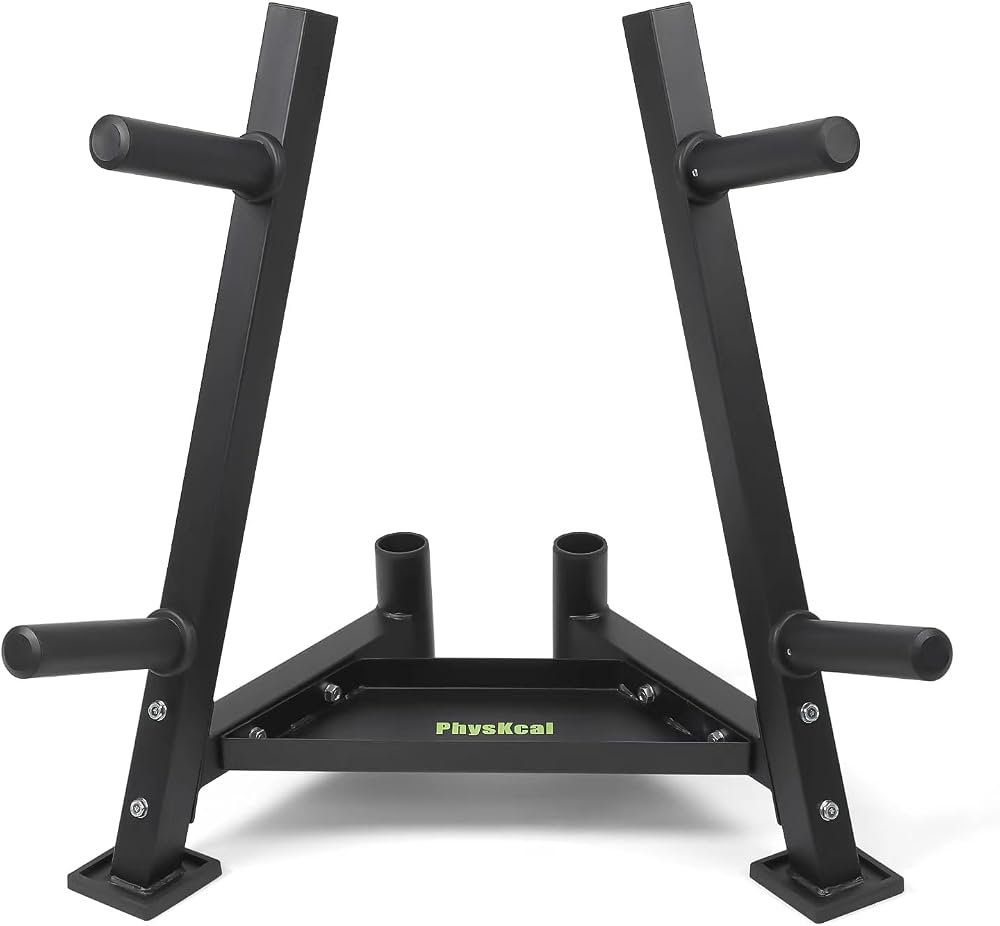 PhysKcal H2 Weight Plate Rack 350kg Upright Barbell Stand 2 Pegs