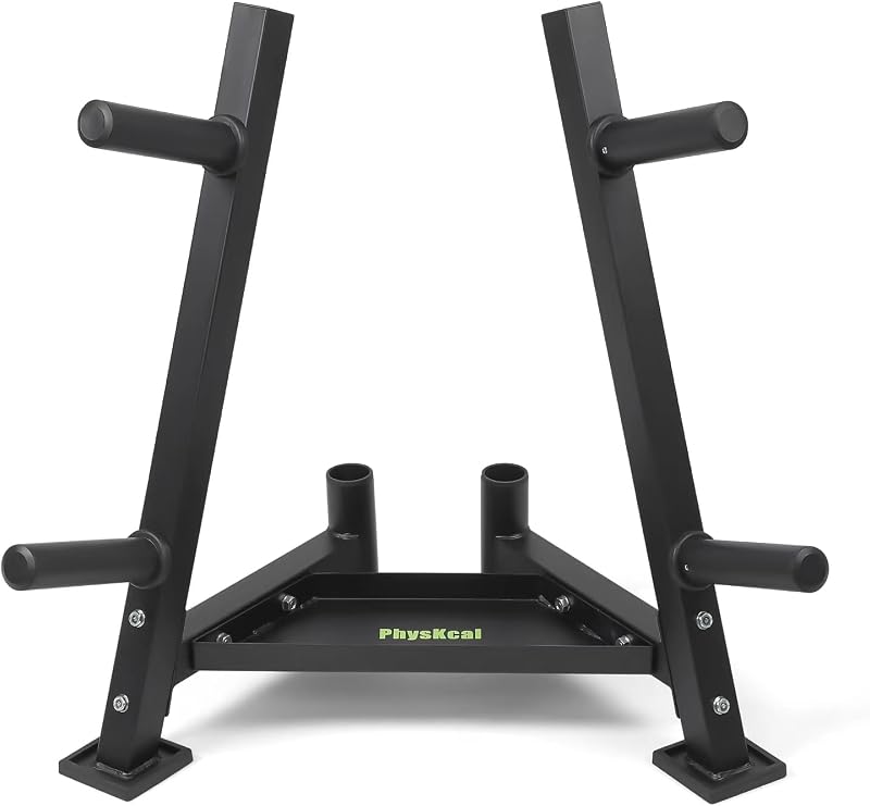 PhysKcal H2 Weight Plate Rack 350kg Upright Barbell Stand 2 Pegs
