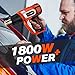 REXBETI 1800W Variable Temperature Heat Gun, 140℉-1210℉(60℃-654℃) High Power Hot Air Gun, Hard Case with 9 Attachments, Fast Heating In Seconds, Perfect for Crafts, Shrinking PVC/Wrap, Stripping Paint