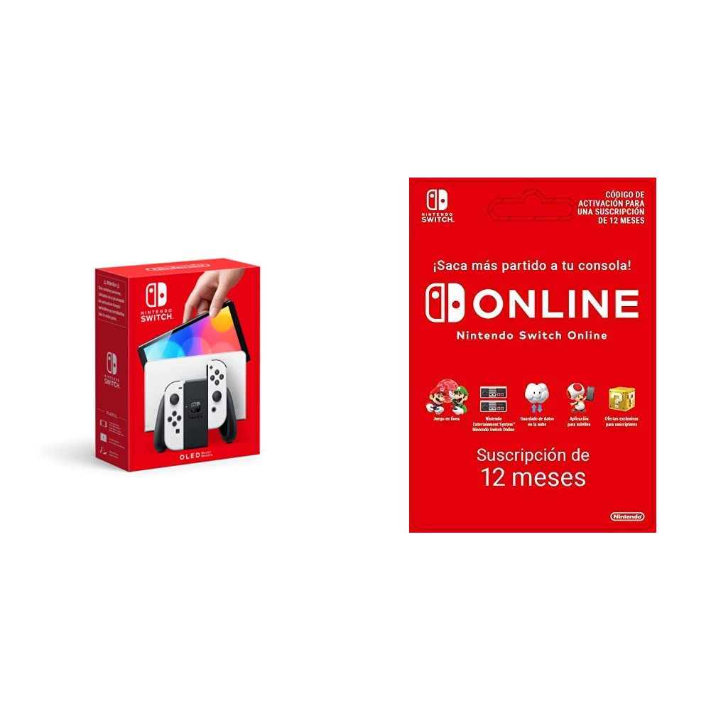 Nintendo-Switch-version-OLED-Blanca-Nintendo-Switch-Online-12-Meses-Codigo-de-descarga