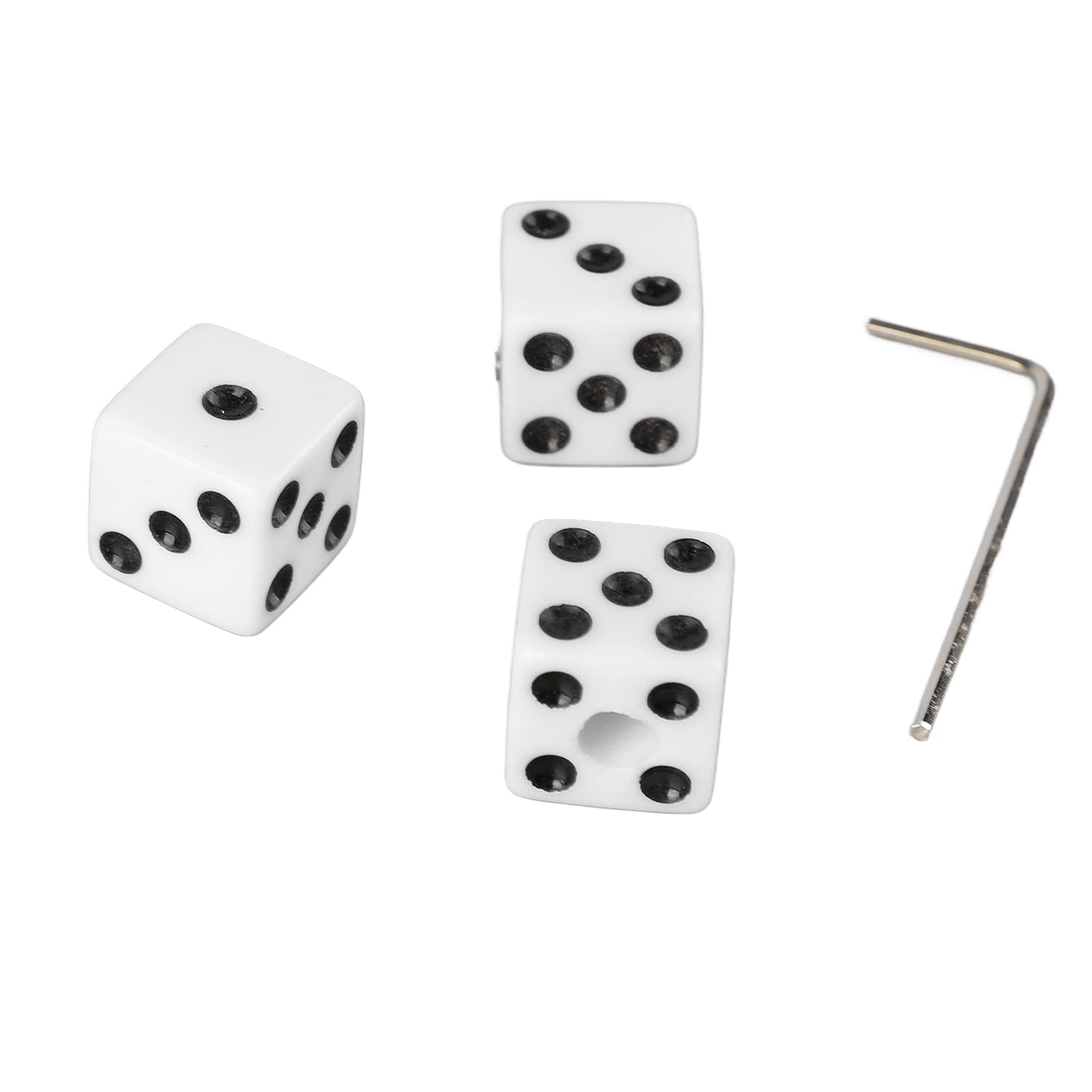 Kadimendium Dice Guitar Volume Control Knobs, Speed Control Knobs with Instinctive Installation for Electric Guitars, Versatile Choice for All Players (White)