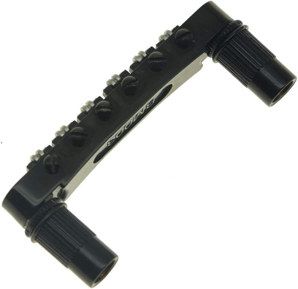 KAISH Black Guitar Roller Saddle Bridge Tune-O-Matic Bridge for Epiphone Les Paul,SG,Dot,Bigsby Guitar with M8 Threaded Posts - Image 5