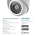 Amcrest UltraHD 2MP Indoor/Outdoor Camera Dome Analog Security Camera IP67 Weatherproof 98ft IR Night Vision, Quadbrid (HD-CVI/TVI/AHD/Analog), 103° Wide Angle, Home Security, White (AMC2MDM28P-W)
