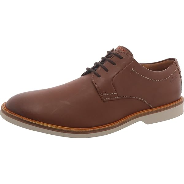 Amazon.com | Clarks Men's Sneaker Oxford, Dark Tan Lea, 7.5