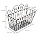 Wall Mounted Decorative Scrollwork Design Black Metal Wire Fruit Basket / Home Storage Bin Rack - MyGift