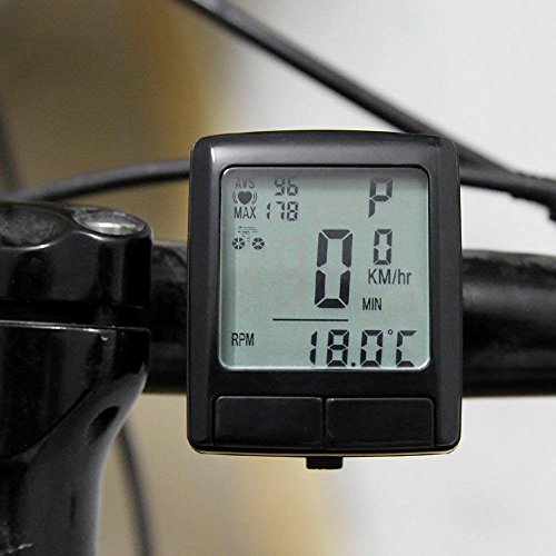 22-in-1-Digital-Bike-Computer-Bicycle-Speedometer-Odometer--Wireless-Heart-Rate-Monitor-Chest-Strap-Velocimetr