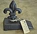 LuLu Decor, Cast Iron Fleur De Lis Door Stop, Door Stopper (Antique Black)
