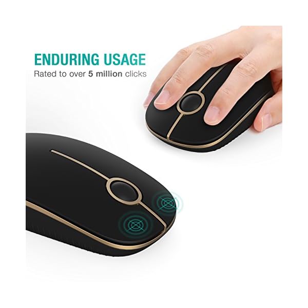 Wireless-Mouse-Jelly-Comb-MS001-24G-Computer-Mice-with-Nano-Receiver-for-PCDesktopLaptop-with-USB-ports-and-WindowsMacLinux-Silent-Smooth-Basic-Design-Black-and-Gold Wireless Mouse, Jelly Comb MS001 2.4G Computer Mice with Nano Receiver for PC/Desktop/Laptop (with USB ports) and…