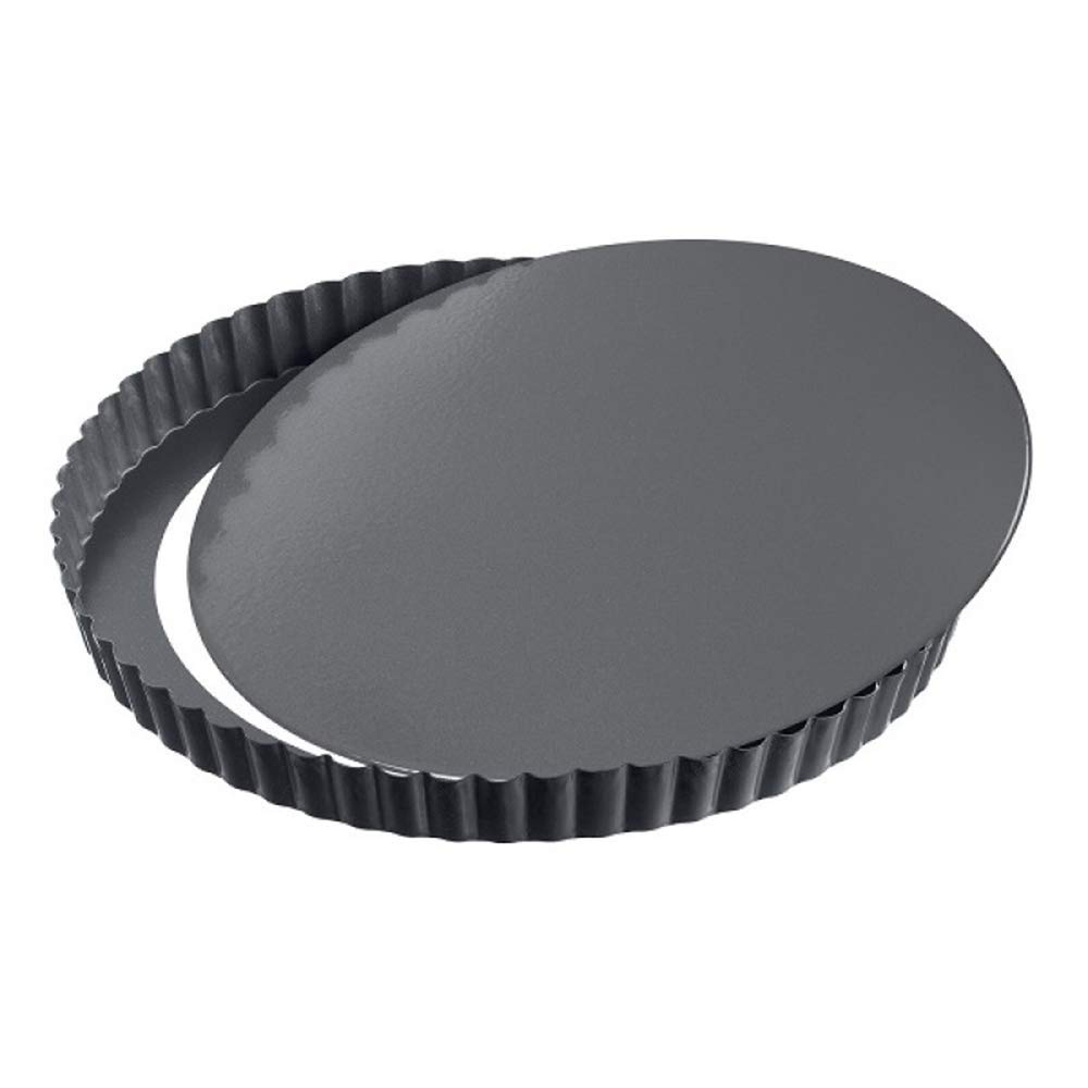 Space Home - Non-Stick Fluted Flan & Tart Tin - Quiche Pan with Loose Base - Ø 24