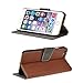 iPhone 6 / 6s Case, Yowosmart Real Leather Top Grain Leather RFID Blocking Wallet Case with Credit Card Slots Cash Pocket Stand Holder Magnetic Closure (4.7 Inch) (iPhone 6/6s Brown)