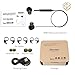 Bluetooth Headphones, Bluenin 817 Wireless In Ear Earbuds Magnetic Stereo Earphones with Built-in Mic (8-Hour Playtime and CVC 6.0 Noise Cancellation, IPX4 Sweatproof for Running, Workout, Gym)(Black)