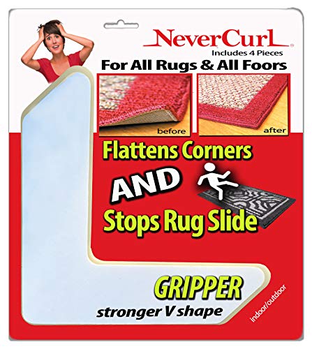 3 Layer Rug Grippers Only by NeverCurl - Instantly Stops Slipping and has Stiff Layer to Prevent Curling - USA Patented - Easy Lift Design to Clean Under Rugs - Thumbnail 7
