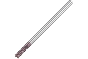uxcell Square Nose End Mill, 3mm Tip Dia Solid Carbide AlTiN Coated CNC Router Bits 4 Flute Spiral Milling Cutter HRC55 with 