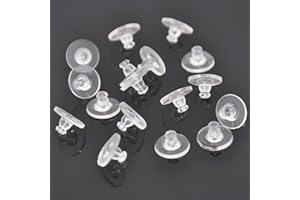 MAZOLIY 100pcs Bullet Clutch Earring Backs with Pad 50pairs Earring Safety Backs, Earring Backs for Dropy Ears Studs Fishhook Earring Backs Replacements Clutch Back Earrings Replacement for Heavy Earring