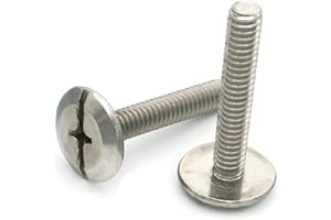 ALBANYCOUNTYFASTENERS Stainless Steel Sidewalk Bolts Phillips Slotted Combo Drive Hurricane Bolts 1/4"-20 x 1-1/2" Qty 100