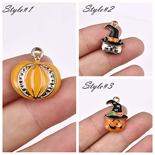 Halloween Decorations Charms Pendants for Crafting DIY Necklace Bracelet Mixed Wholesale 15Pcs