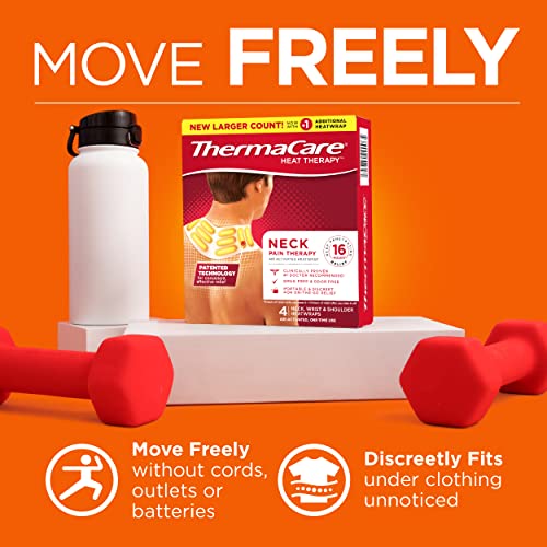 ThermaCare Heat Wraps, Neck & Shoulder Heating Pads & Pain Relief