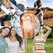 SHAPERX Camellias Women's Seamless Firm Body Control Bodysuit Thong Body Shaper Slimmer Shapewear, (Beige, M)