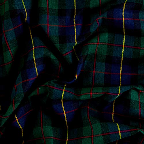 Textile Creations Classic Yarn-dyed Tartan Plaid Green/Navy/Red Fabric By The Yard