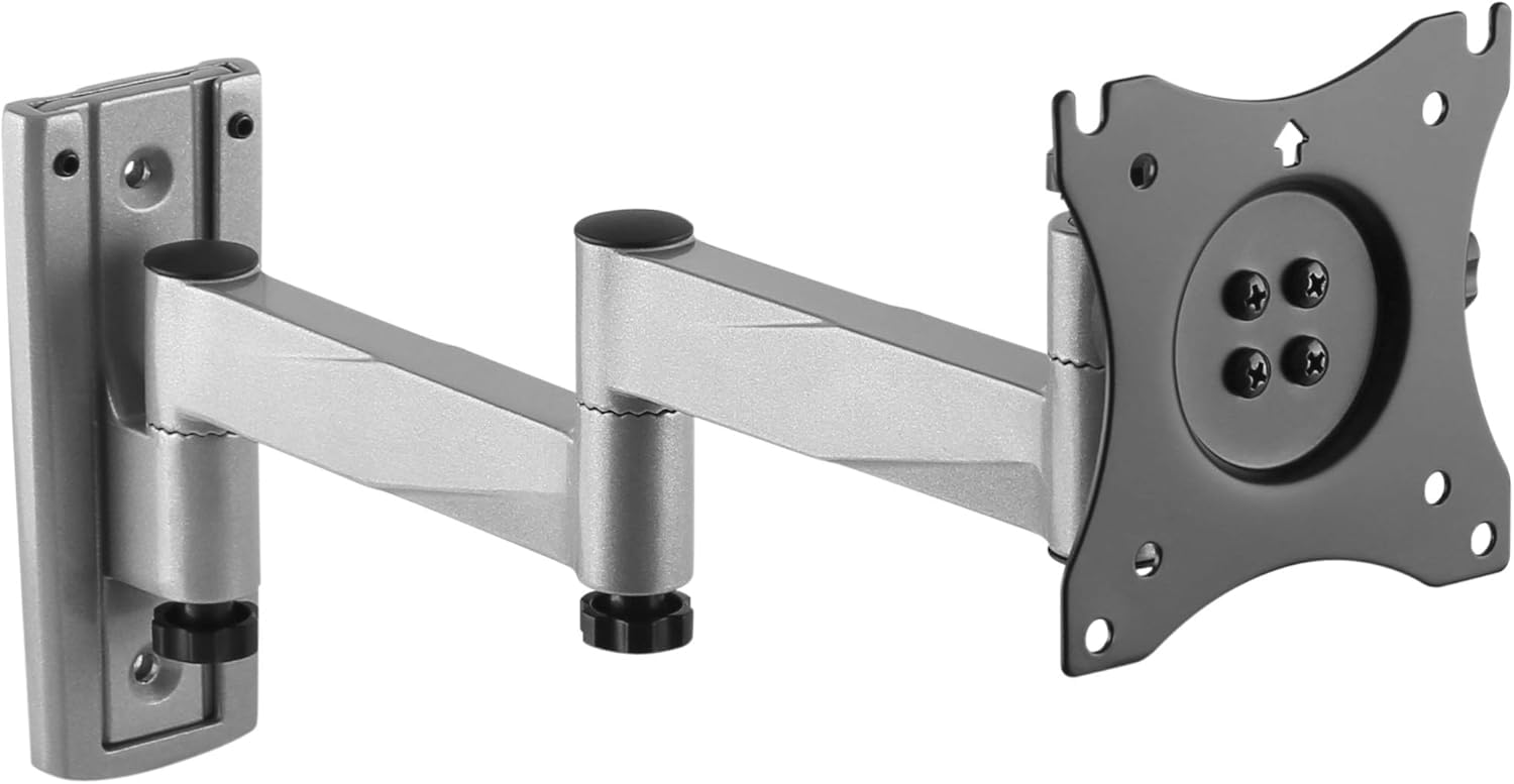 RICOO Monitor Bracket Tilt Swivel for 13-27 Inch S3511 for LED LCD OLED Curved and Flatscreens TV Wall Mount Universal for VESA 75x75 100x100