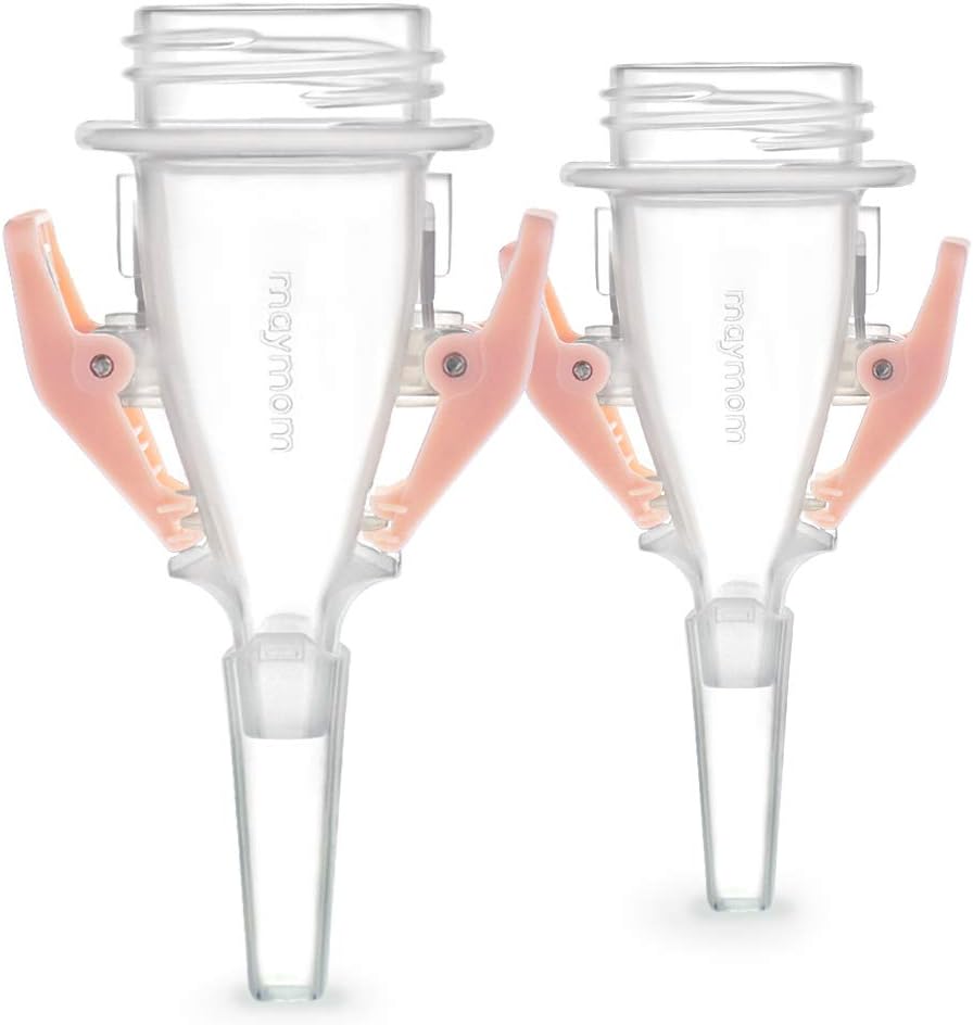 Maymom Narrow Neck (Standard) Breastmilk Storage Bag Adapters for Ameda Pumps to Use with Lansinoh and Nuk Breastmilk Storage Bags by Maymom