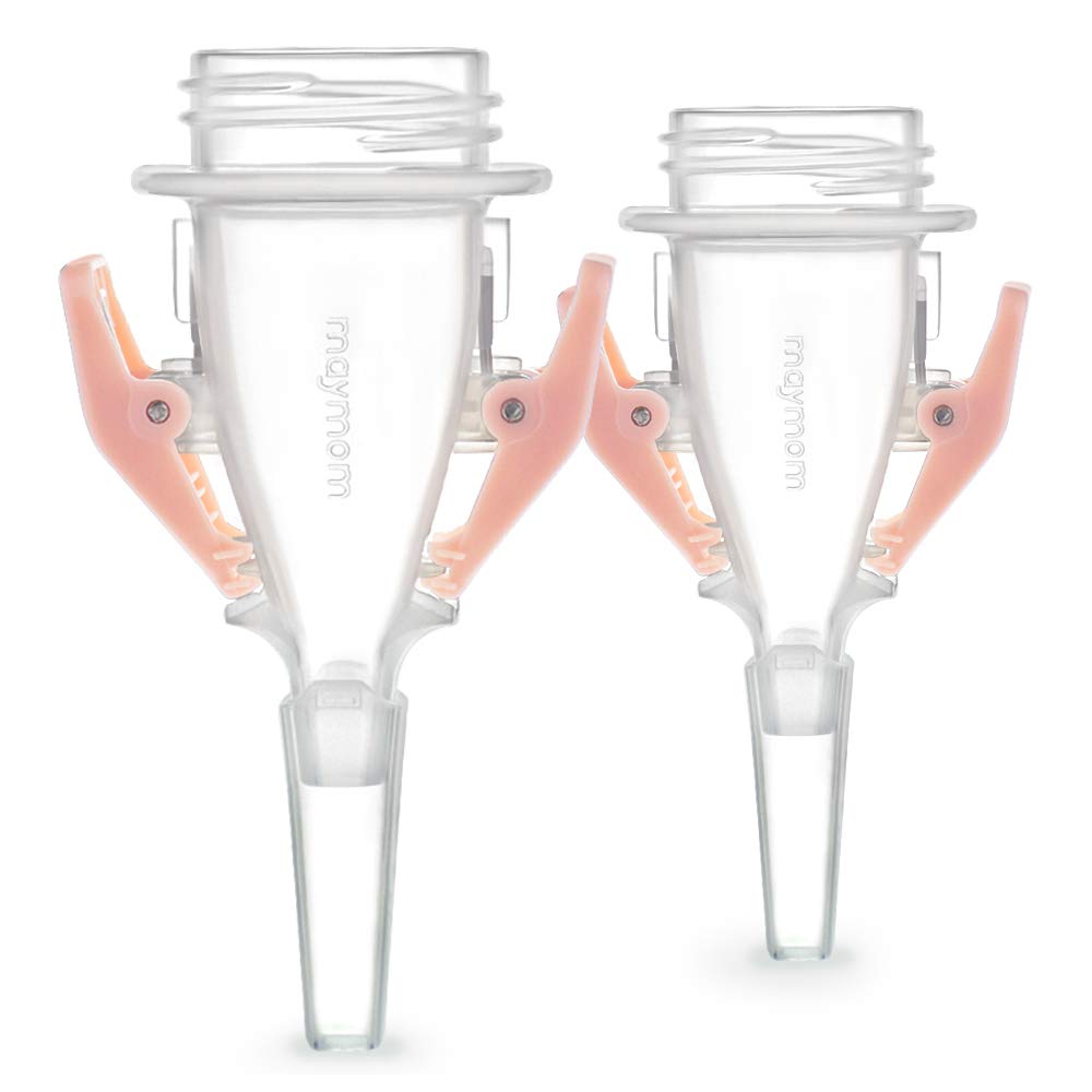 Maymom Narrow Neck (Standard) Breastmilk Storage Bag Adapters for Ameda Pumps to Use with Lansinoh and Nuk Breastmilk Storage Bags by Maymom