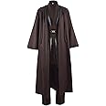 Adult Tunic Costume Men's Brown Hooded Robe Tunic Uniform Full Set Halloween Cosplay Costume