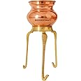 SHIVDEV CRAFT Copper Abhishek Lota with Brass Shivling Stand Jaldhari for Shivlingam Patra Kalash for Puja (250 ML Lota, 7 Inch Height Big Stand)