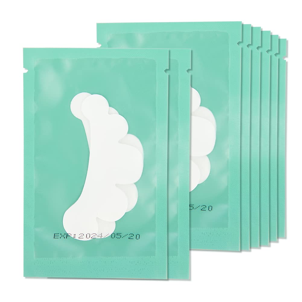 50Pairs Eyelash Extension Pads Under Eye Gel Pads Lash Pads Lint Patches Under Eye Patches Eye Pads for Eyelash Extensions (Flower-Light Blue)