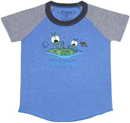 Dingbats printed Boys T-Shirt with Peaceful Alien theme